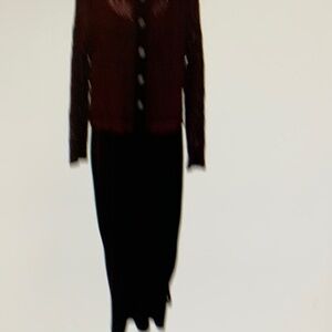 Coldwater Creek Black and Brown Maxi Dress